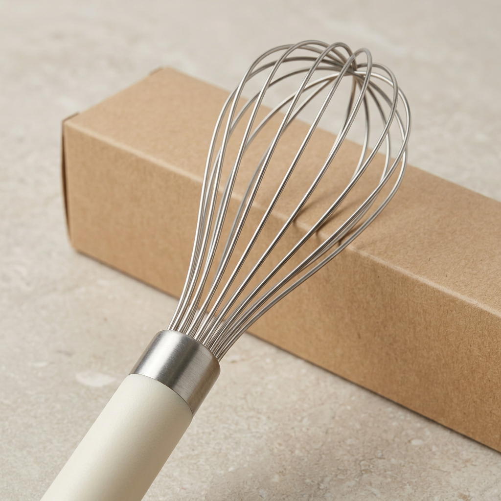 Balloon Whisk with Ivory Handle and Hanging Loop