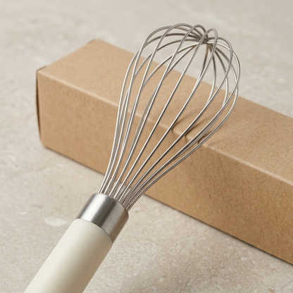 Balloon Whisk with Ivory Handle and Hanging Loop