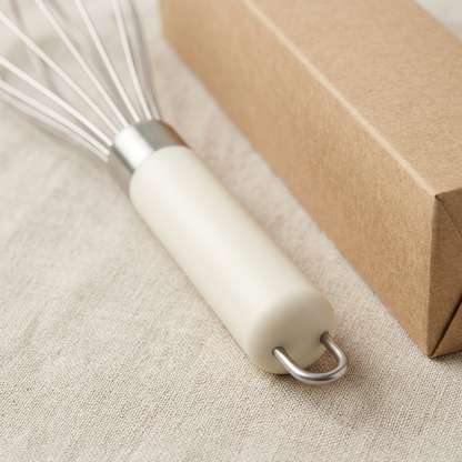 Balloon Whisk with Ivory Handle and Hanging Loop
