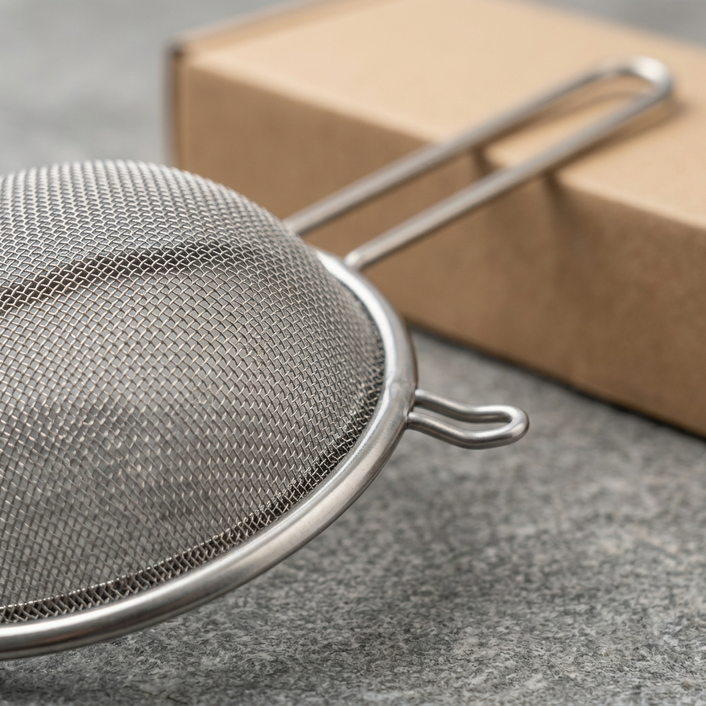 Fine Mesh Kitchen Strainer with Long Loop Handle