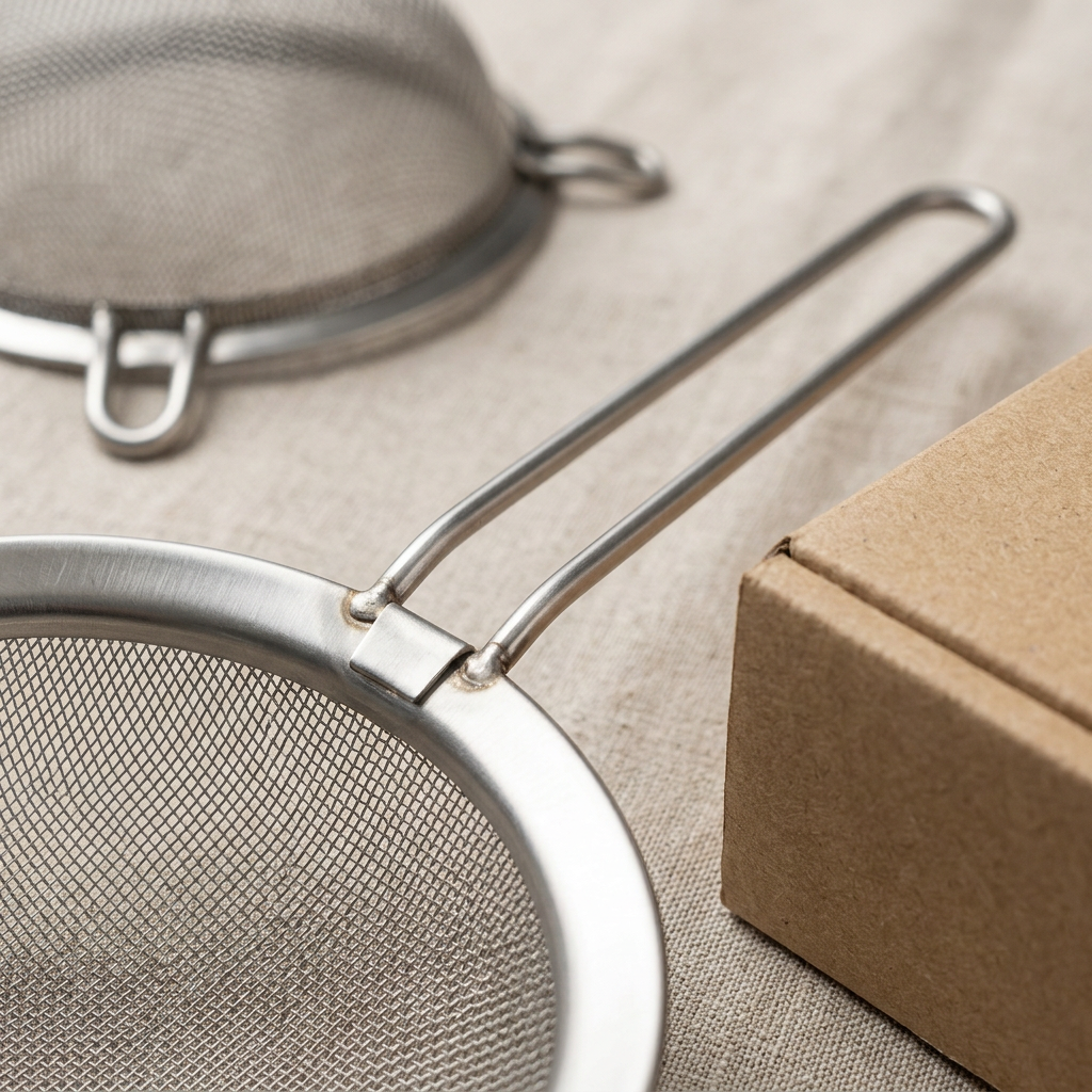 Fine Mesh Kitchen Strainer with Long Loop Handle