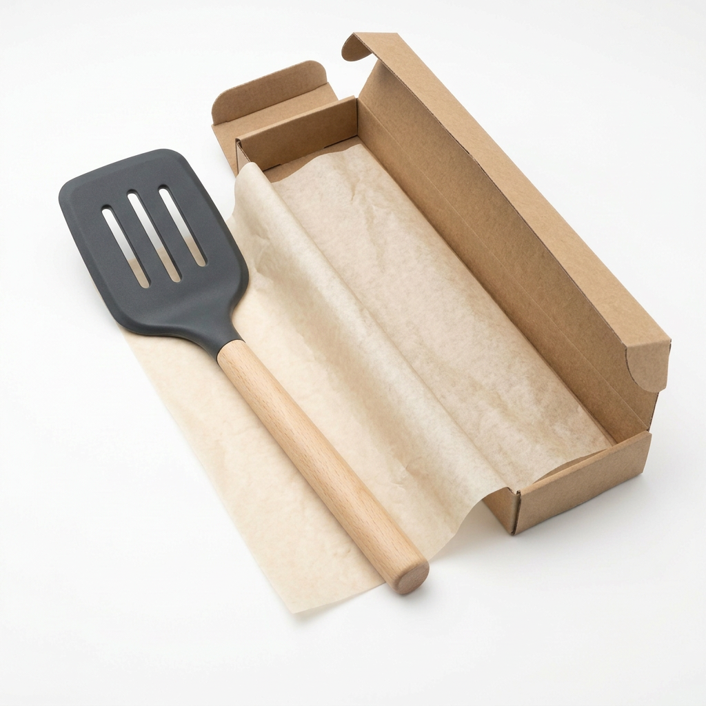 Slotted Kitchen Turner with Charcoal Head and Wood Handle